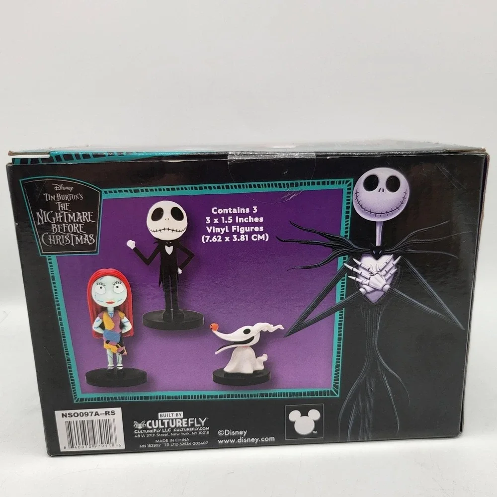Nightmare Before Christmas Mini Figure‎ Set (Jack Sally Zero) NIB